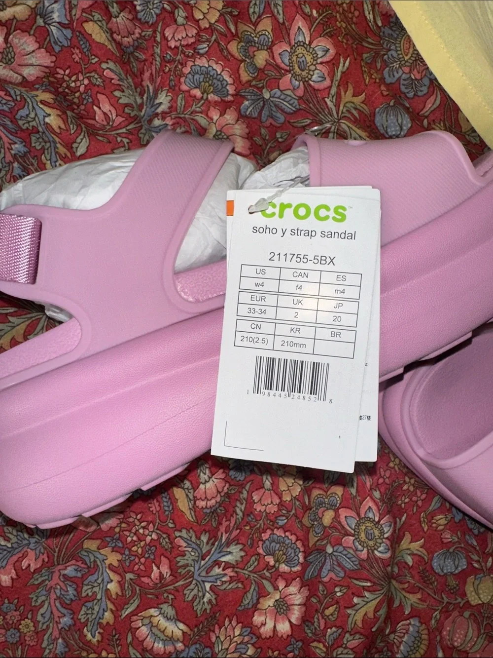 CROCS Kids Platform Sandals - Lavender Pink